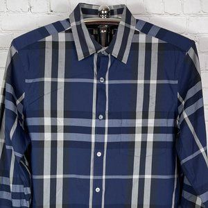 BURBERRY BRIT MEN'S LONG SLEEVE CASUAL BUTTON DOWN DRESS SHIRT SIZE LARGE